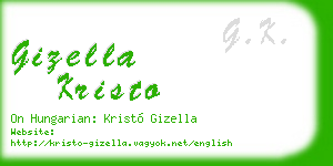 gizella kristo business card