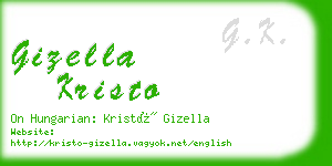 gizella kristo business card